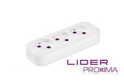 Розетка переносна 3х-місна LRP16-310 PROXIMA ТМ "LIDER"