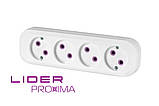 Розетка переносна 4х-місна LRP16-410 PROXIMA ТМ "LIDER", фото 3