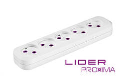 Розетка переносна 5-місна LRP16-510 PROXIMA ТМ "LIDER"