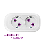 Розетка переносна 2х-місна LRP16-210 PROXIMA ТМ "LIDER", фото 4