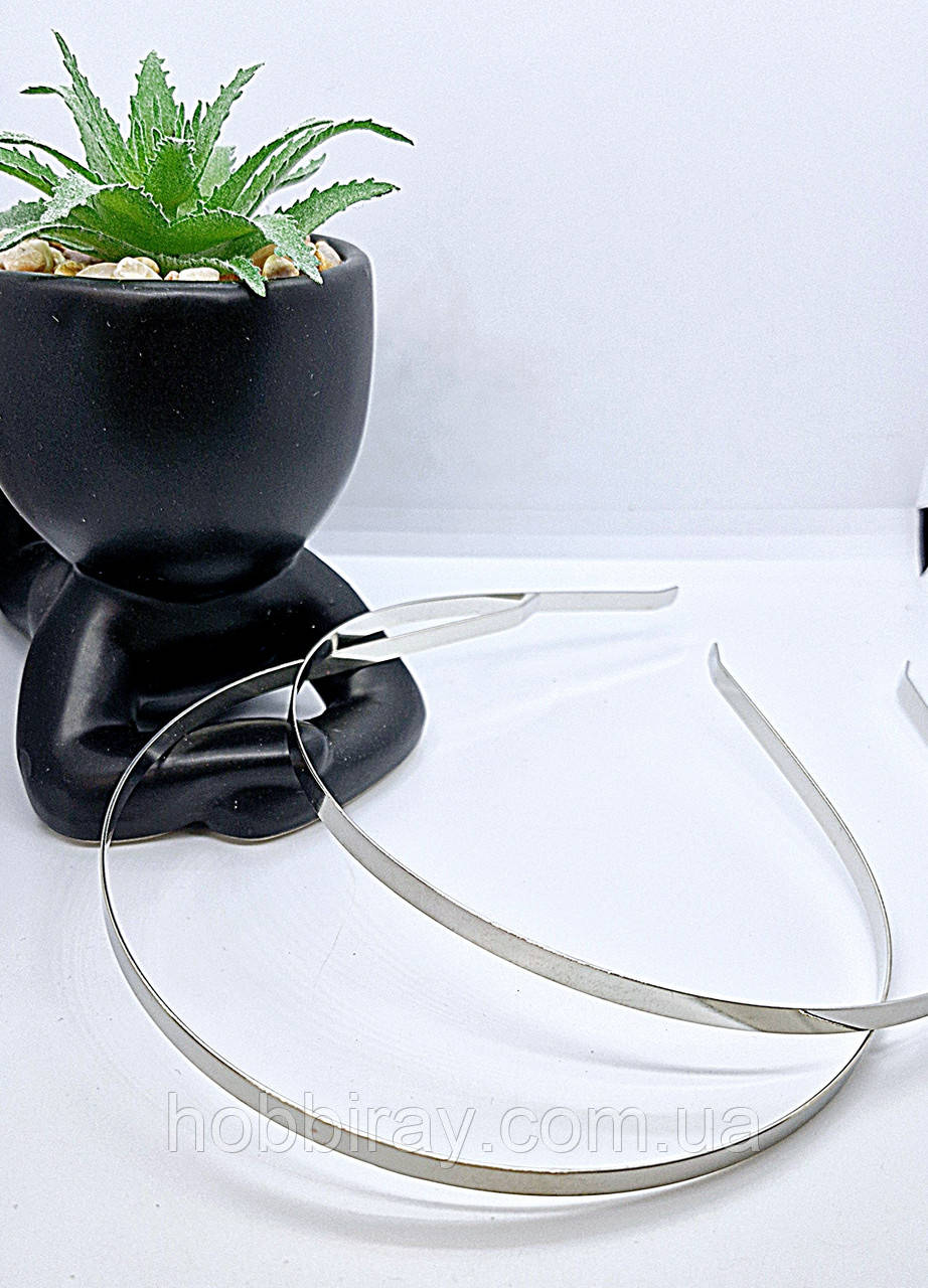 Обруч (Заготовка) метал. Ширина 0.45 см. 1 шт. Колір срібло., фото 1