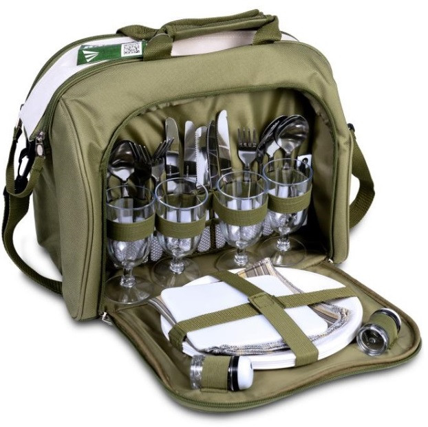 Термосумка з набором посуду для пікніка на 4 персони Ranger Meadow Набір для пікніка RA 9910, фото 1