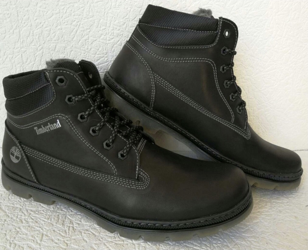 Timberland зимові черевики чорного кольору великого розміру чоловіче взуття чоботи гігант батал 50 розмір