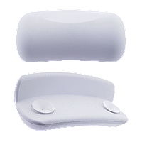 Підголовник для ванни на присосках, білий округлений