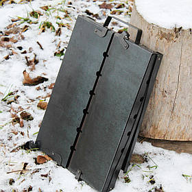 Мангал-кейс "ШАРК" на 8 шампурів, складаний, сталь 2мм, 53х31х43см, жаровня гриль