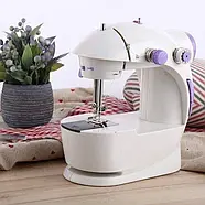 Міні-швейна машинка з живленням від мережі та від батарейок Mini Sewing Machine SM-202 A 6Вт, фото 3