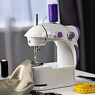 Міні-швейна машинка з живленням від мережі та від батарейок Mini Sewing Machine SM-202 A 6Вт, фото 2