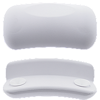 Підголовник для ванни на присосках, білий округлений