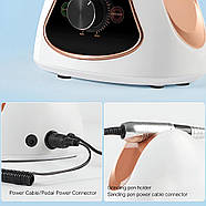 Фрезер для манікюру та педикюру, потужний, професійний з набором насадок SML 68W 45000об M15 Зелений, фото 7