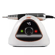Фрезер для манікюру та педикюру потужний професійний апарат, машинка для манікюру SML 68W 45000об M15 Білий, фото 3