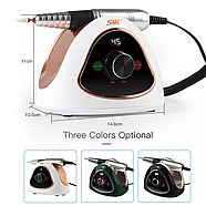 Фрезер для манікюру та педикюру потужний професійний апарат, машинка для манікюру SML 68W 45000об M15 Білий, фото 9