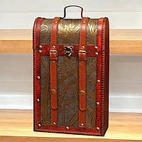 Коробка для зберігання вина на 2 отделения Коричневий