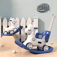 Коник-гойдалка 3в1 Terrio “Sheepy” Синьо-біла