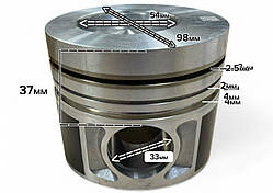 Поршень 98 мм 4D32-09 з додатковим охолодженням 1004016-C012