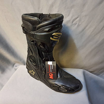 Мотоботинки ALPINESTARS б/у, шкіра, фото 1