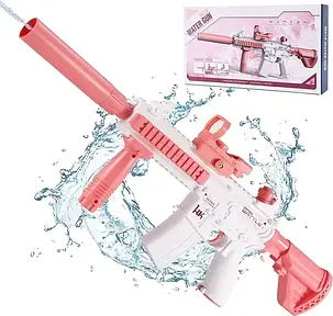 Дитячий електричний акумуляторний водяний автомат із прицілом Water Gun M416, Pink, фото 3