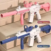 Дитячий електричний акумуляторний водяний автомат із прицілом Water Gun M416, Pink, фото 5