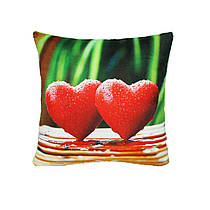 М’яка подушка Закохані серця, валентинка Love is, 28 см