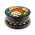 Скринька розписна ручної роботи в техніці Петриківський розпис Сапфір ШК-10 мал. 181