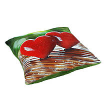 М’яка подушка Закохані серця, валентинка Love is, 28 см
