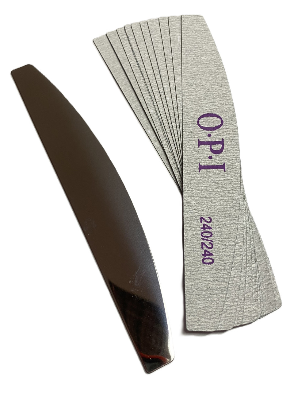 Металева основа зі змінними файлами 10шт на клейкій основі, багаторазова пилочка для нігтів OPI 240/240, фото 1