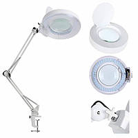 Лампа настільна лупа для косметолога з кріпленням, для маніюкюру LED FS-640