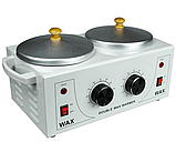 Воскоплав банковий для воску та пасти на 2 банки по 400 мл з терморегулятором SM-187, 200 Вт, білий, фото 8