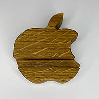 Підставка для телефона Finding Дерев'яна дубова підставка у формі яблука Коричневий 9 см х 8 см х 2 см