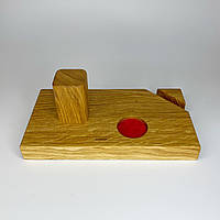 Підставка дерев'яна Finding Дубова підставка для годинника телефона і перстня Коричневий 22 см х 12 см х 8.5 см