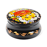 Скринька розписна ручної роботи в техніці Петриківський розпис Сапфір ШК-10 мал. 131