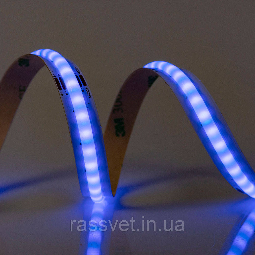 Світлодіодна стрічка COB RGB 14 Вт/м 576 діодів IP33 24 Вольта 800 lm.