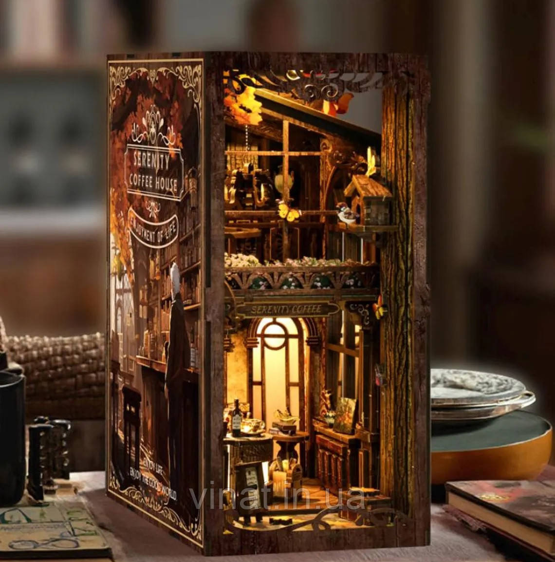 Бук Нук Безтурботної Кав'ярні конструктор Book Nook Serenity Coffee House BV02-012, фото 1