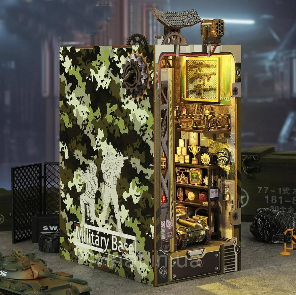 Бук Нук Військова база конструктор Book Nook Military Base JTSL-18