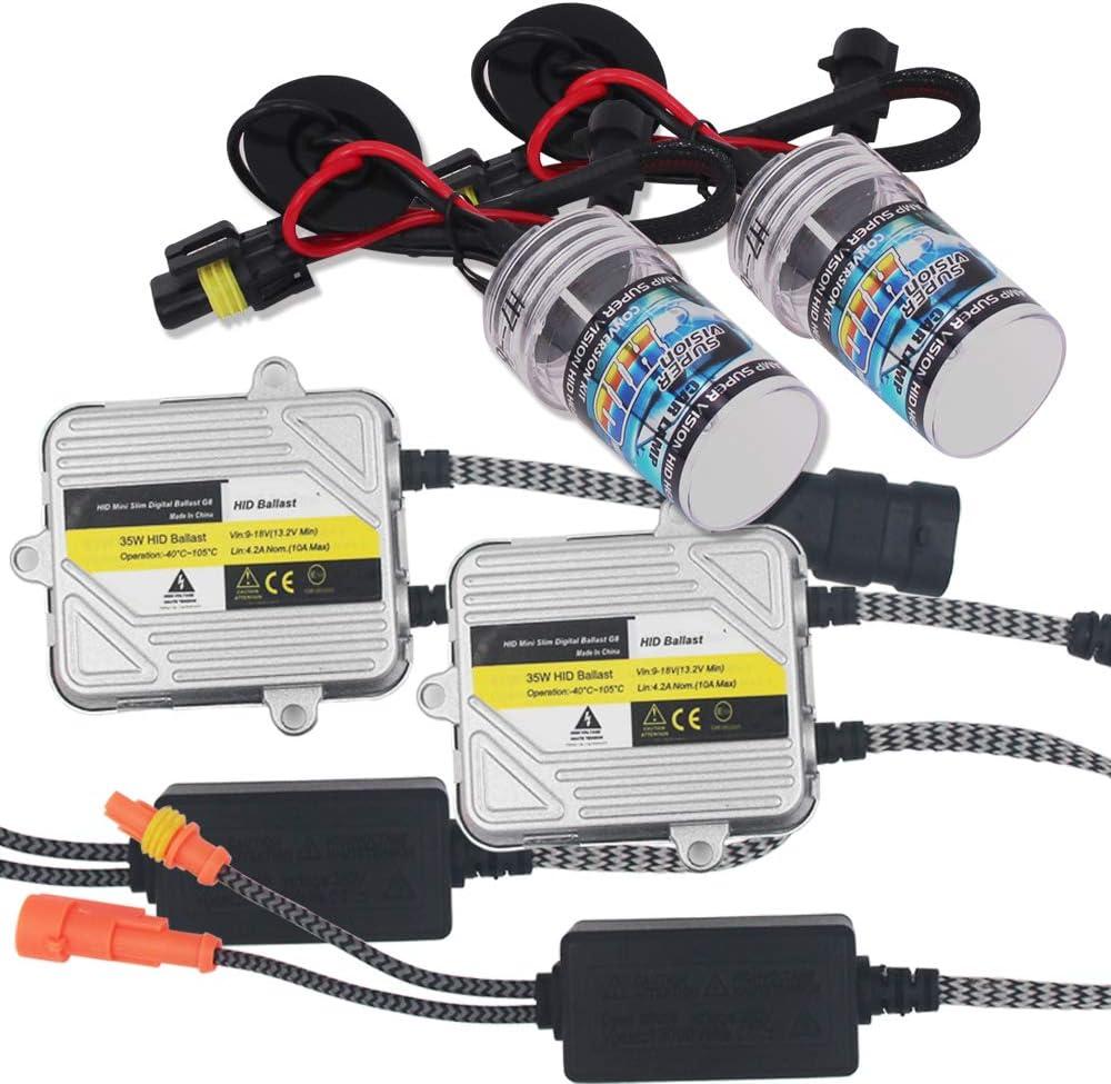 HSUN H7 HID Kit 6000K ксенонова біла конверсійна лампа фар із надійним баластатом Canbus безпомилкова заміна