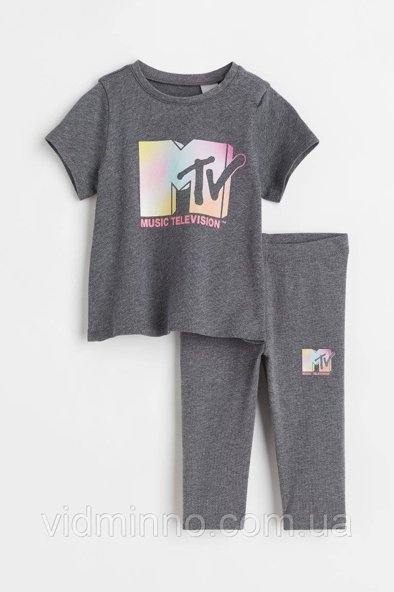 Костюм комплект (футболка + лосини) H&M на дівчинку р.98 - 2-3 роки, MTV