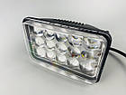 Фара LED прямокутна 45W, 15 ламп, дальній і ближній промінь 10/30V 6000K товщина: 78 мм, фото 8