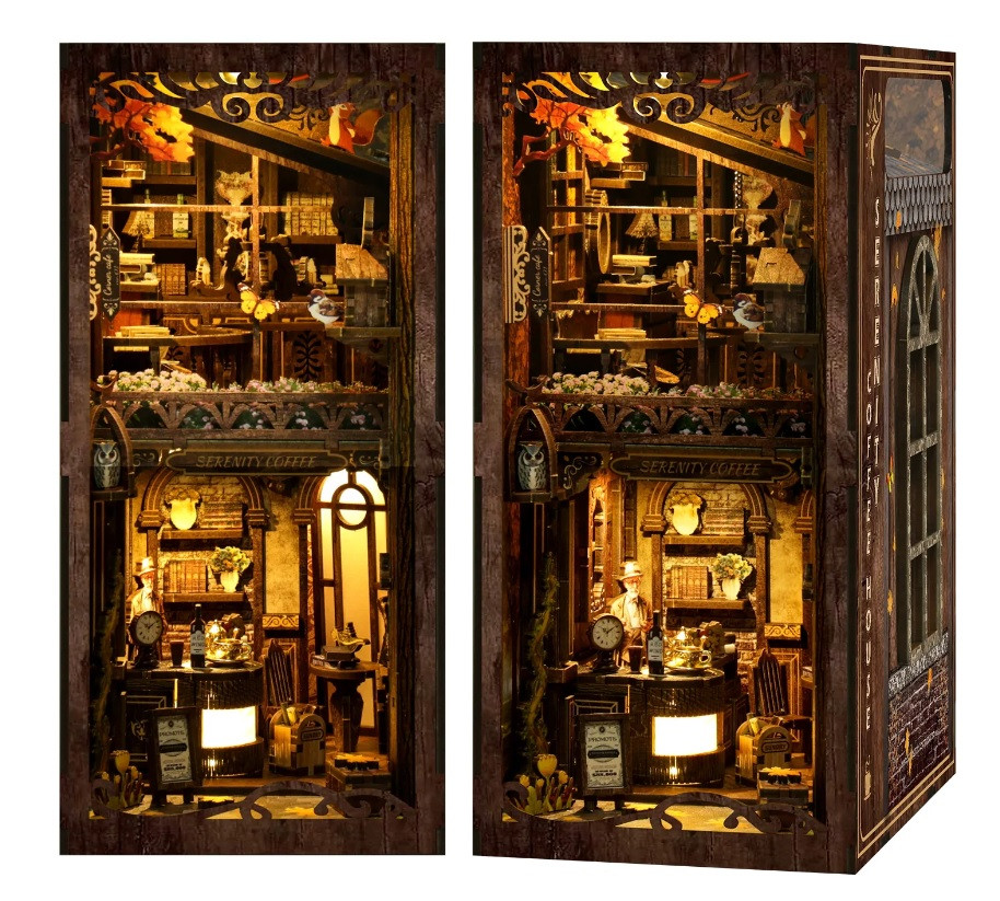Бук Нук Безтурботної Кав'ярні конструктор Book Nook Serenity Coffee House BV02-008