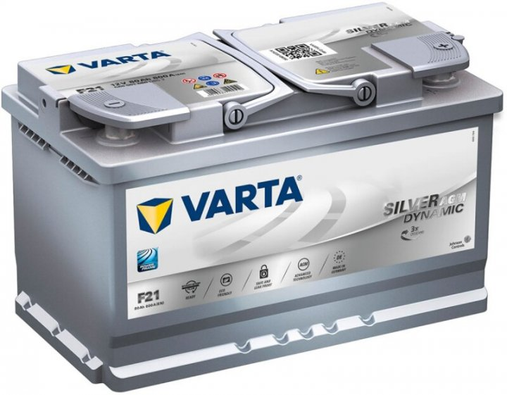 Акумулятор автомобільний VARTA AGM 80 Ah (R+) (800А)