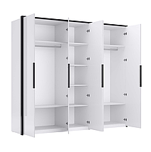 Шафа Лукка 5 дверний білий глянц/мат антрацит ТМ Миро-Марк, фото 2