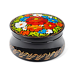 Скринька розписна ручної роботи в техніці Петриківський розпис Сапфір ШК-10 мал. 121