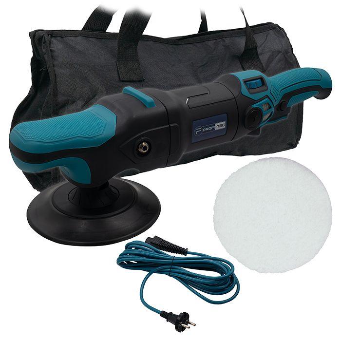 Потужна роторна полірувальна машина PROFI-TEC PPM-1515R з двоступінчастим редуктором : 1500 Вт, диски 150мм, щіткова