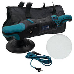 Потужна роторна полірувальна машина PROFI-TEC PPM-1515R з двоступінчастим редуктором : 1500 Вт, диски 150мм, щіткова