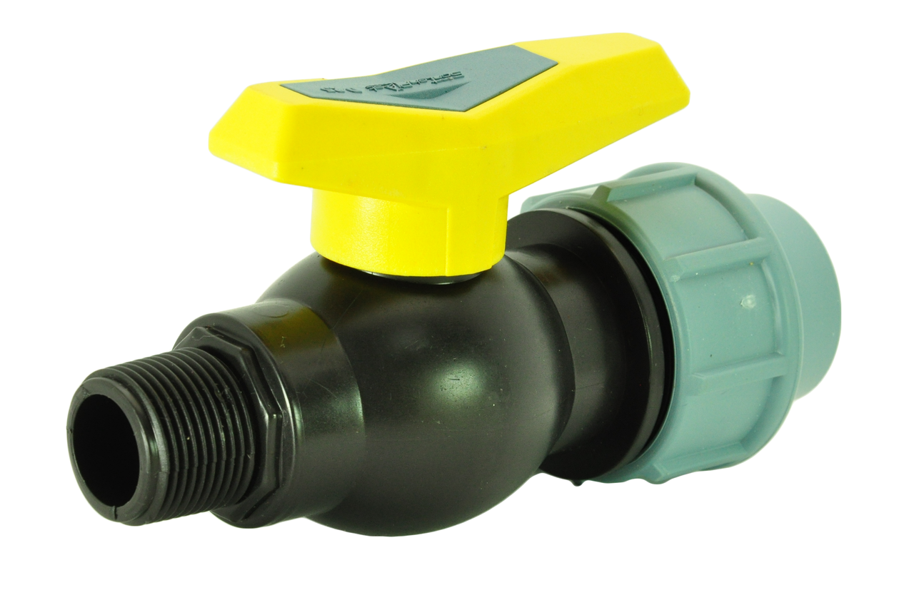 Кран 32х1" НР кульовий затискний STR