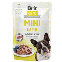 Вологий корм Brit Care (Бріт Кеа) Mini Lamb для собак малих порід з філе ягняти в соусі 85 г