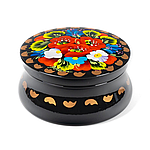 Скринька розписна ручної роботи в техніці Петриківський розпис Сапфір ШК-10 мал. 071