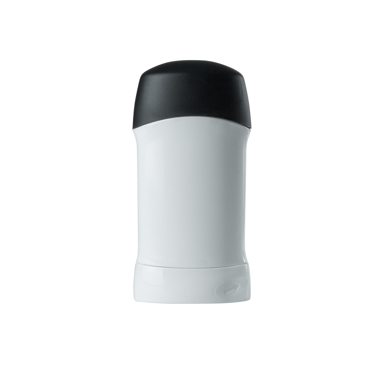 Флакон для сухого дезодоранту білий "Bonny-white" 45 мл з чорною кришкою, фото 1