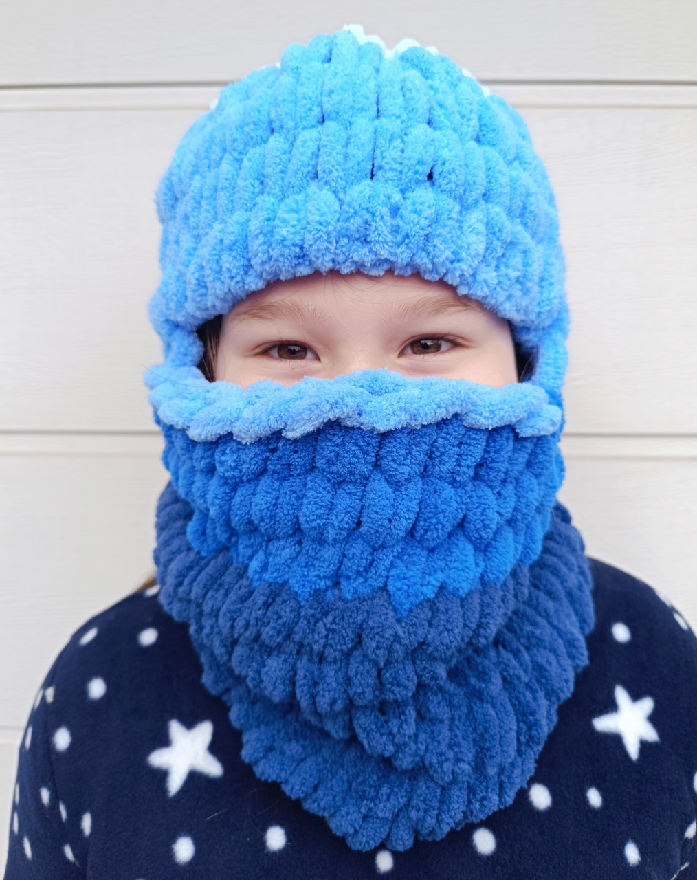 Шапка-балаклава синя, фото 1