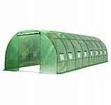 Теплиця, парник армована плівкова 24м2 VOLSO VS 08320 з вікнами 8 х 3 х 2 м зелена, фото 3