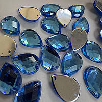 Акрилові камені, форма Капля, колір Aqamarine 13х18 mm, 1 шт.