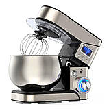 Потужний кухонний тістоміс з РК дисплеєм Top Kitchen Планетарний міксер 3 змінні насадки Кухонний комбайн, фото 3
